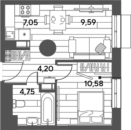 Квартира 6616ac56a622c8762bff3cf6