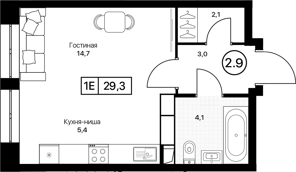 Фото: Квартира 67b2fb227da4f727b00f25d6