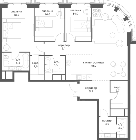 Квартира 66f408bca3fe37a975656308