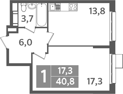 Квартира 63ec8afd3b249f68fc1cb1a6