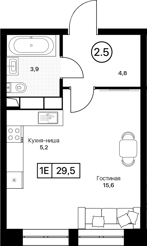 Фото: Квартира 67b2fa3e7da4f710800f1d5f