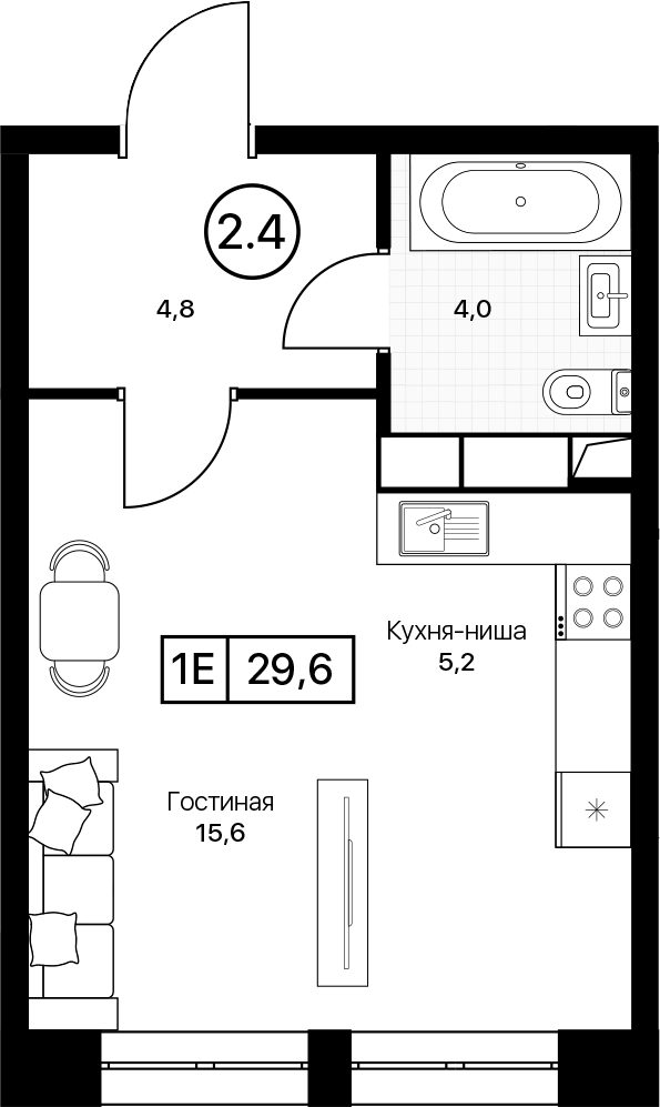 Фото: Квартира 67b2fa1b7c440c228d60ec40