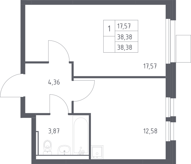 Квартира 64c3dc58ca5075efa2e6fcae