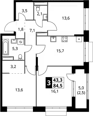 Квартира 6729ec2707da6803cd0a79b9