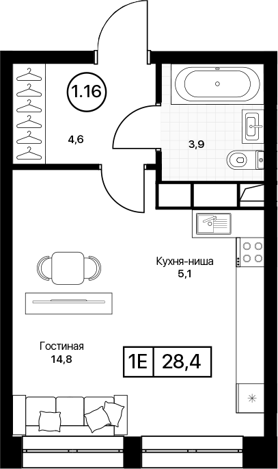 Фото: Квартира 67b2f8b57c440cf0fe60e348