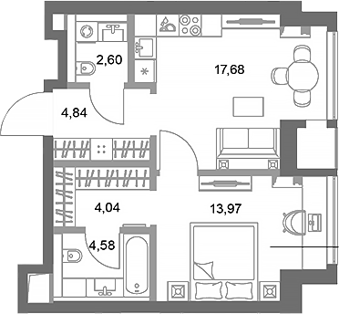 Квартира 661edf2ed3eac7de4e5b8a59