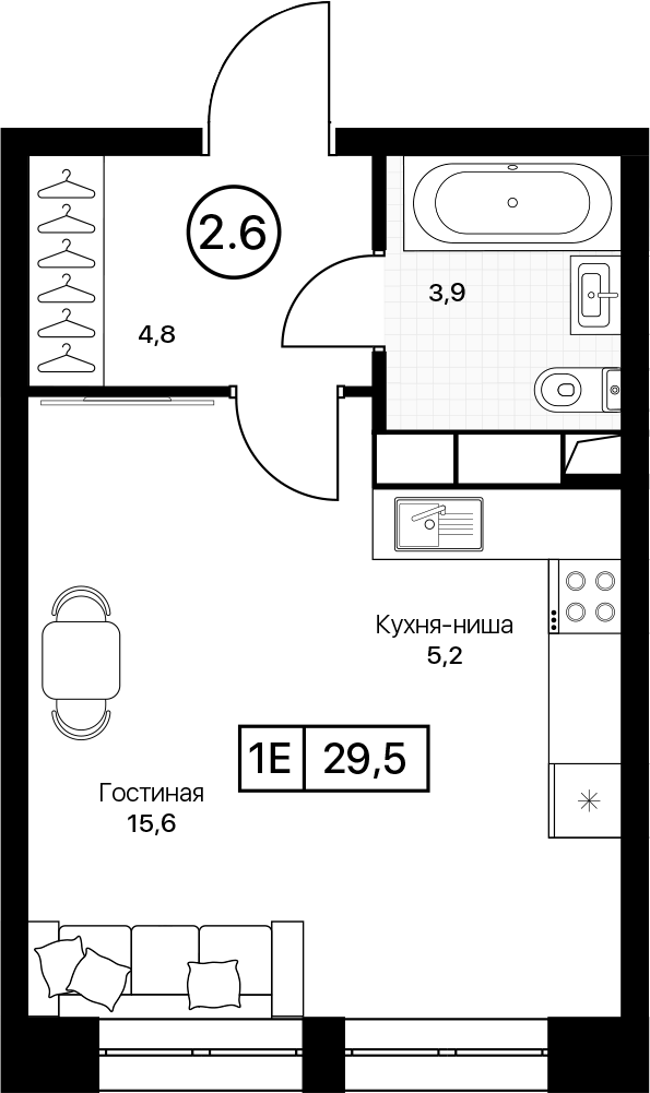 Фото: Квартира 67b2fa5a7da4f73f9a0f1e6d