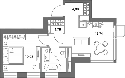 Квартира 661edf7fd3eac7bbf25b8aa4