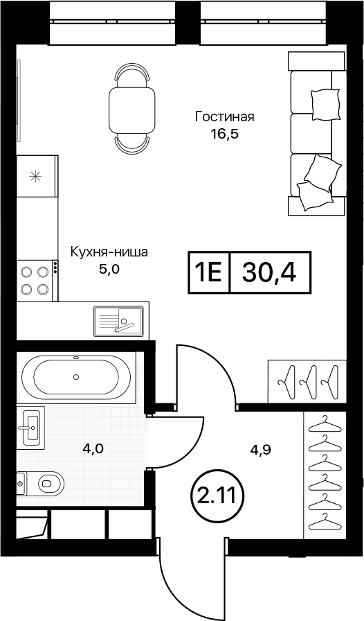 Фото: Квартира 67b2f9a87c440c1a2160e96c