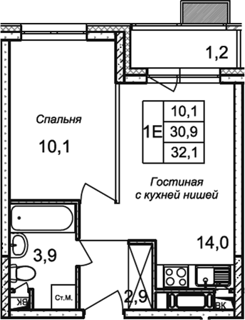 Квартира 668c423daea67216120cc9ad