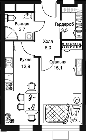 Квартира 67261ca68fee1d41f41cee79