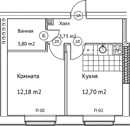 Фото: Квартира 65d6fe33c2613692a0d5d462