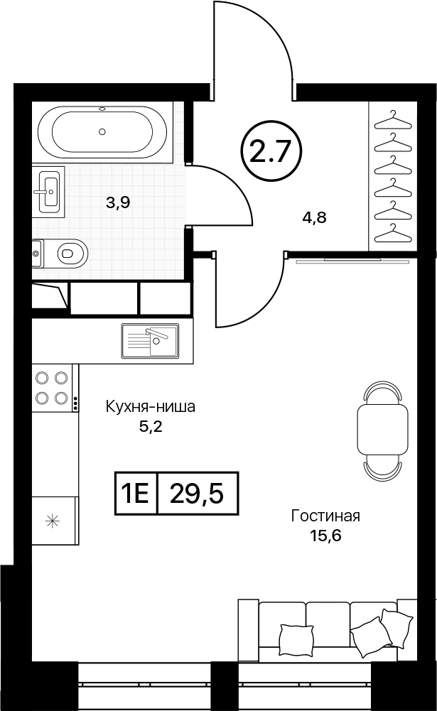 Фото: Квартира 67b2fa7f7da4f71aeb0f1fb1