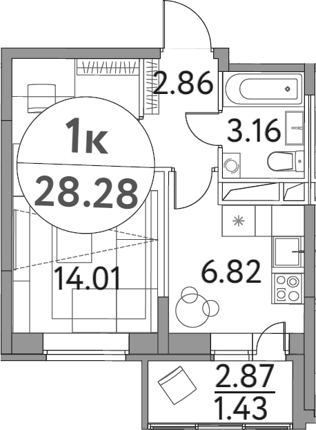 Квартира 637dfc65ccf29a65c6a71ccc