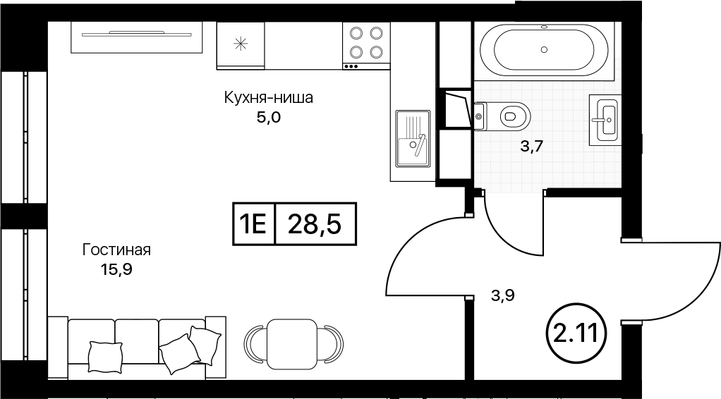 Фото: Квартира 67b2fbae7da4f717170f290b