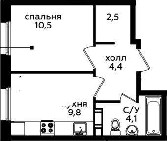 Фото: Квартира 61263e71cdcb088cf81e6b05